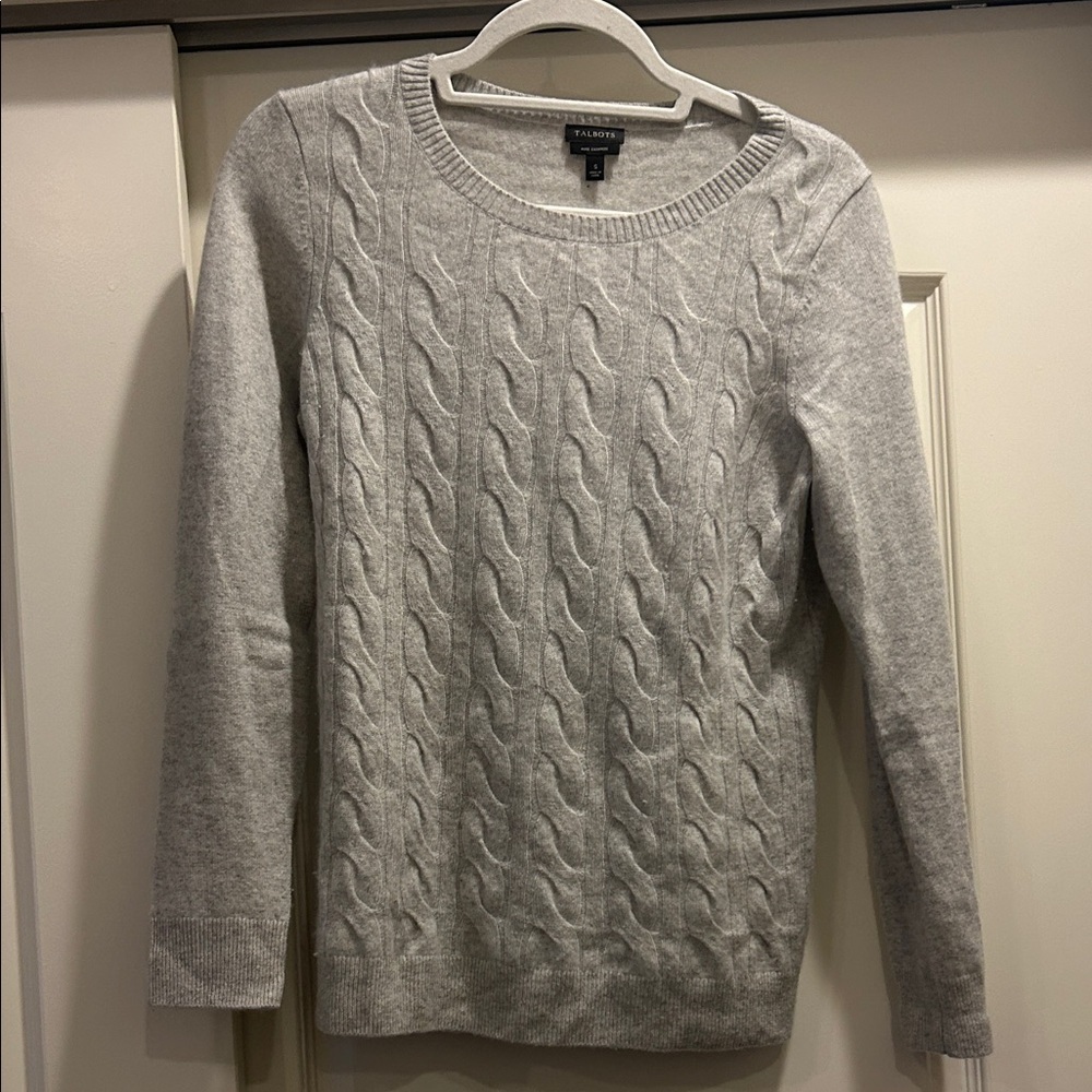 Talbots 100% Cashmere Cable Knit Sweater